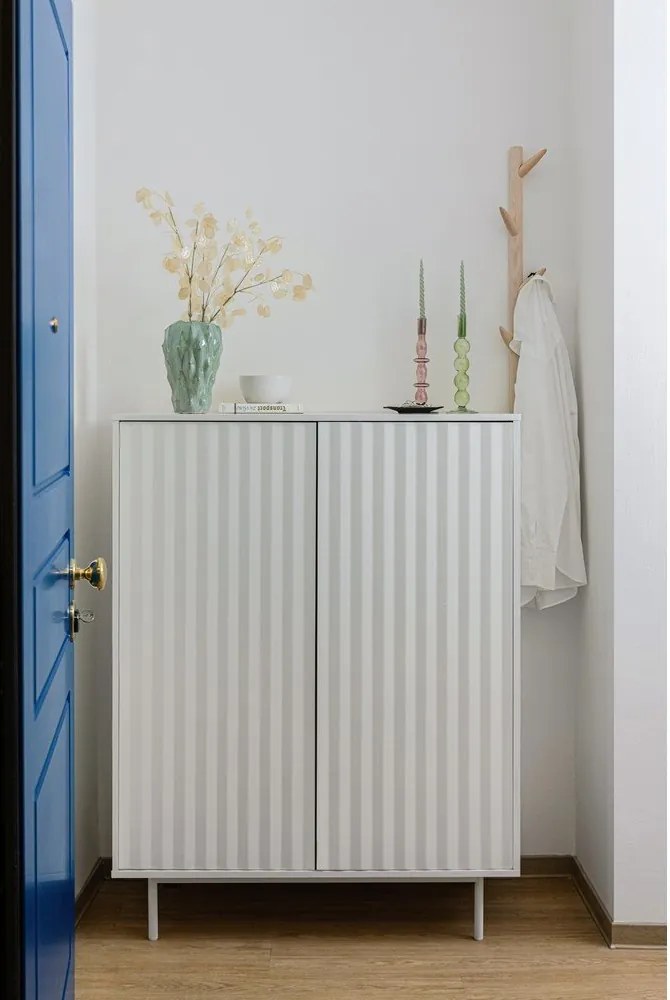 Cassettiera alta bianca 97x130 cm Sierra - Teulat