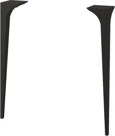 Piedino mobili da bagno (componibile) Domino in legno nero H 47 cm 2 pezzi