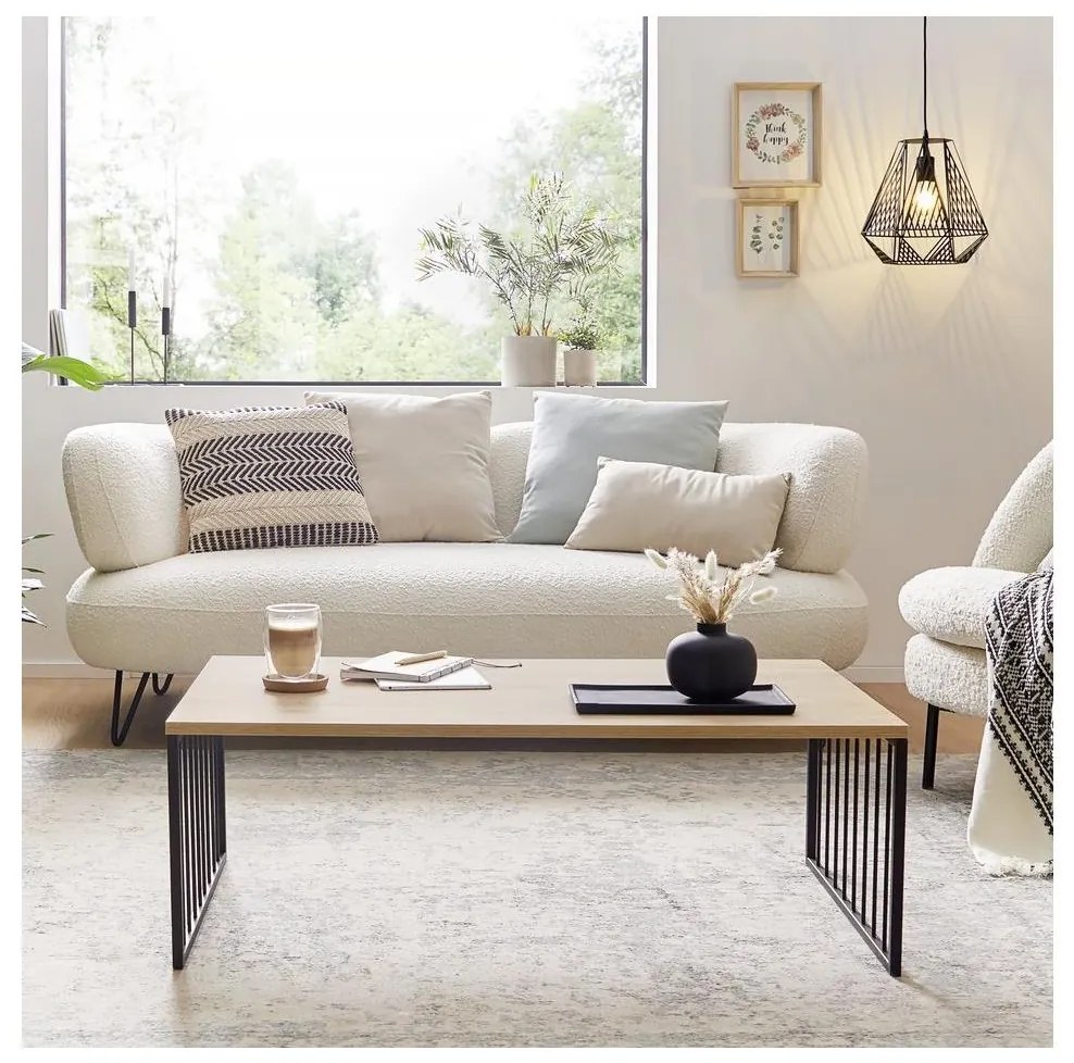 Eglo 424801 - Tavolino da salotto AUKSIDE 53,5x100 cm marrone/nero