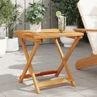 Tavolo da Giardino Pieghevole 50x50x50 cm Legno Massello Acacia 364893