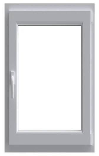 Finestra in PVC bianco L 80 x H 140 cm, 1 anta apertura a destra