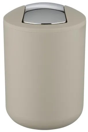 WENKO 21221100 - Pattumiera BRASIL 14x21 cm beige/cromo lucido
