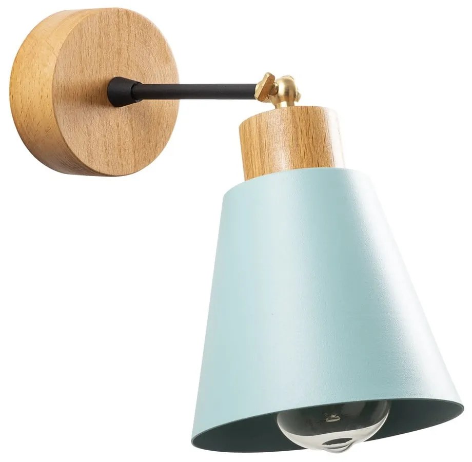 Lampada da parete in colore turchese e naturale ø 14 cm Manavgat - Opviq lights