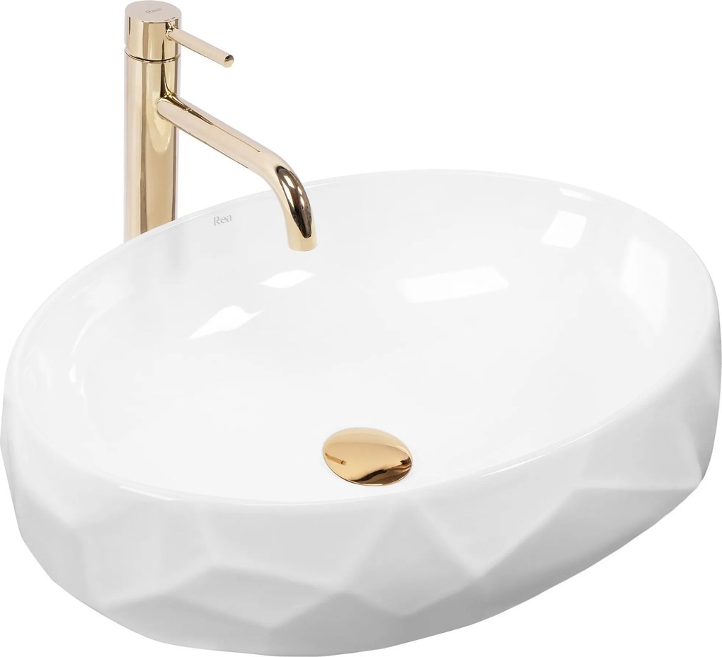 Lavabo da appoggio in ceramica REA Maya