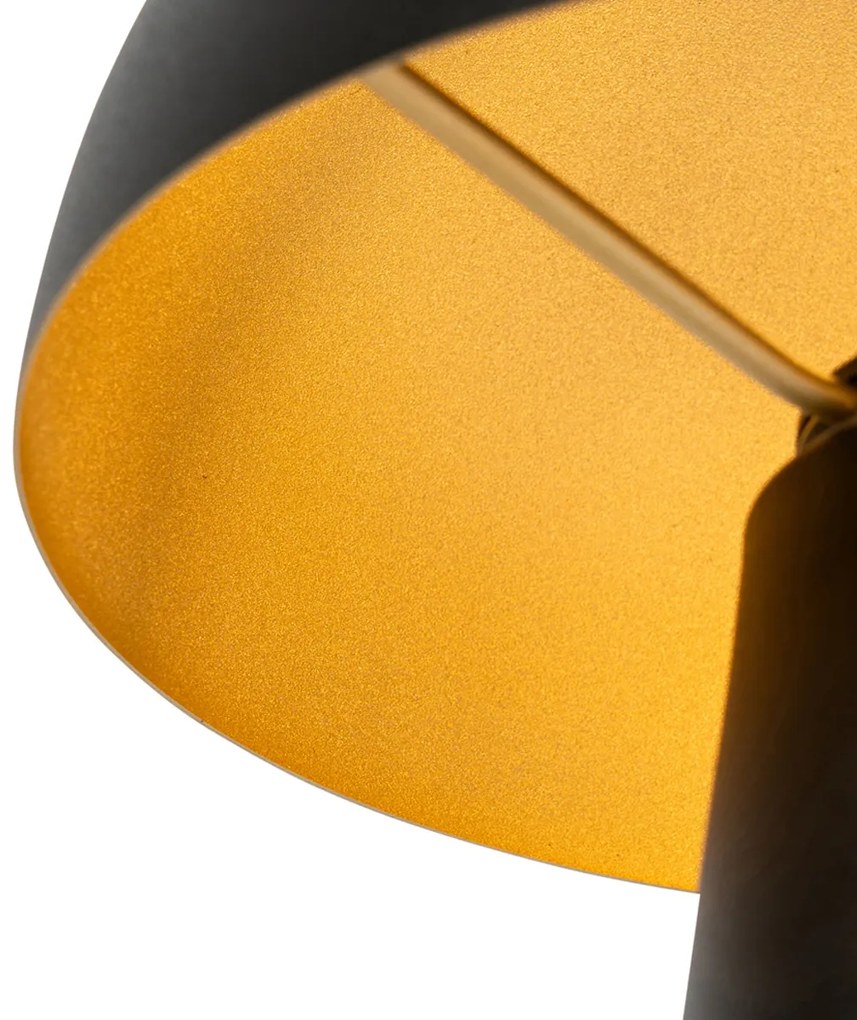 Set di 2 lampade da terra smart per esterni nere 50 cm e 65 cm incl. Wifi A60 - Mushroom