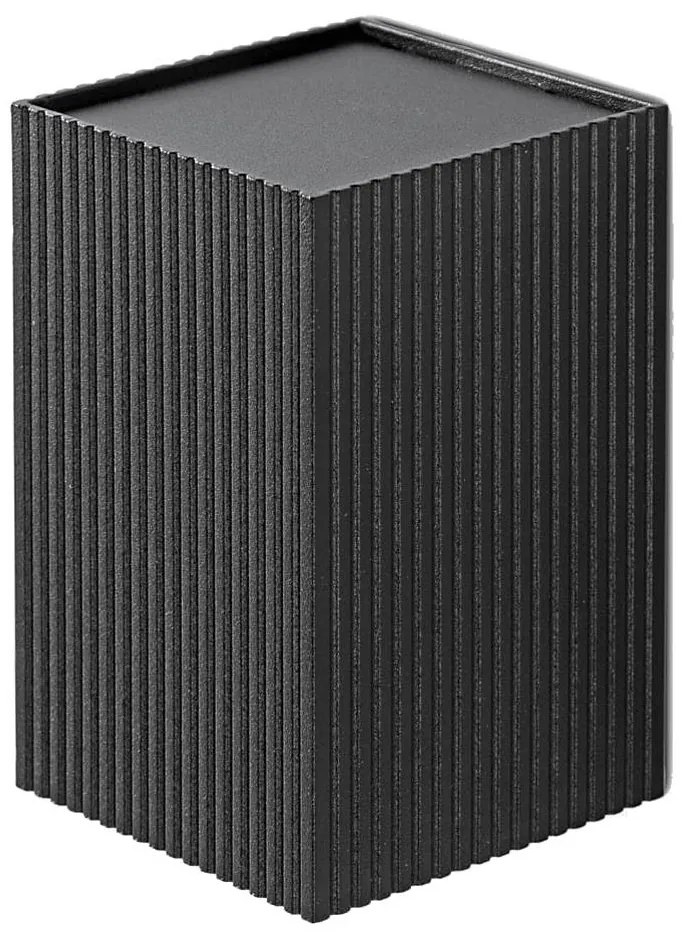 FARO 40535 - Applique SOLE 1xGU10/8W/230V nero ondulato quadrato