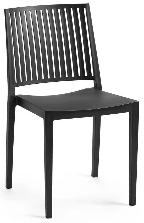 Sedia da giardino in plastica nera Bars - Rojaplast