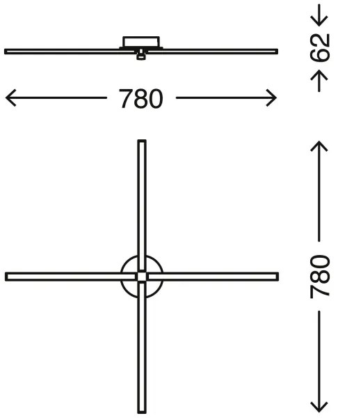 Briloner 3181-049 - Lampadario a plafone LED GO 4xLED/5W/230V