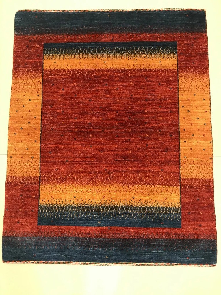 Loribaft Tappeto persiano 90x110 Rosso (Iran) Annodato A Mano