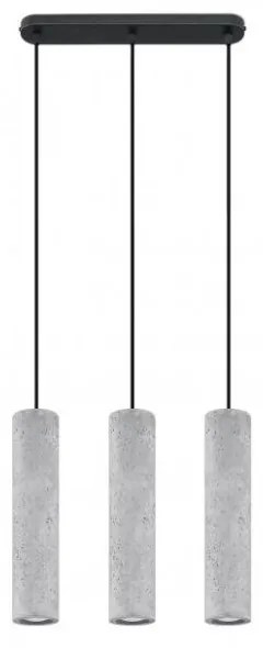 Lampadario a Sospensione in Cemento Leggero 3xGU10 LUVO 3 da interno Colore del corpo Cemento