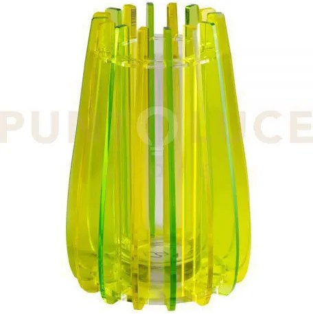Vaso grande iride in vetro trasparente e cristallo acrilico colore ...