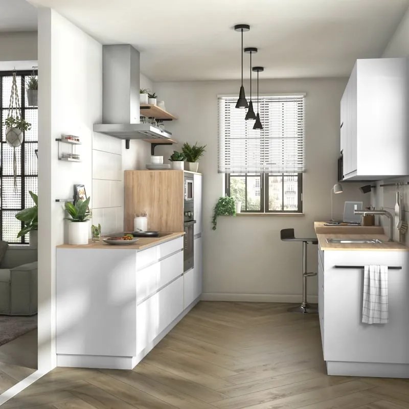 Fianco per mobile cucina DELINIA ID Tokyo bianco opaco L 60 x H 137.6 cm
