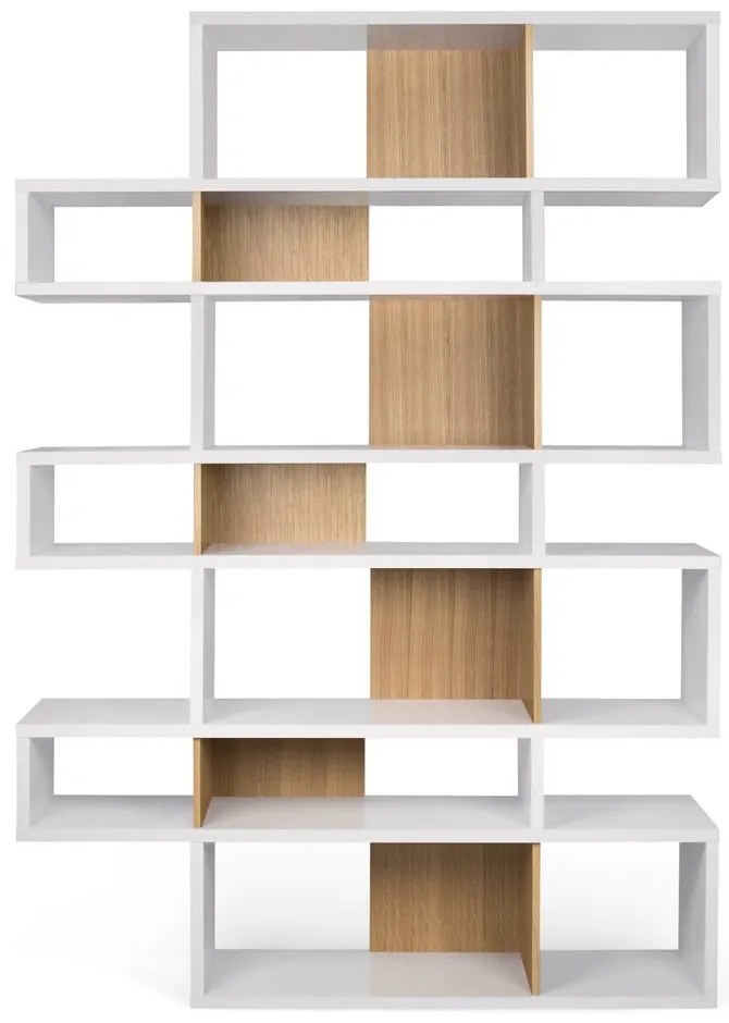 Libreria bianca in rovere 156x220 cm London - TemaHome
