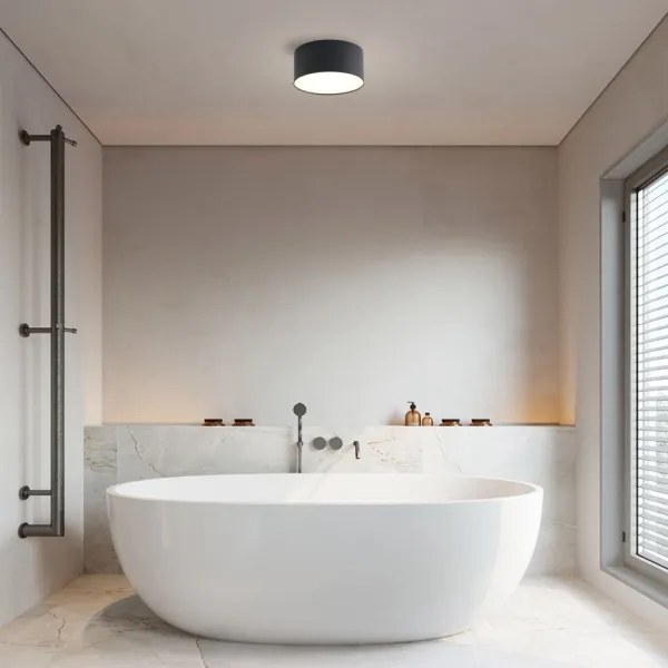 Brilagi - Plafoniera LED da soffitto per bagno FORIS LED/14W/230V Ø 12 cm nera IP44