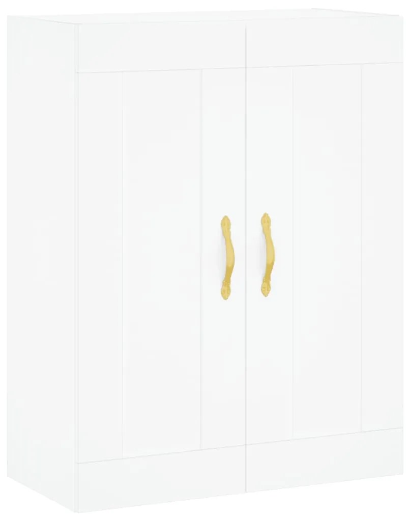 Credenza Bianca 69,5x34x180 cm in Legno Multistrato