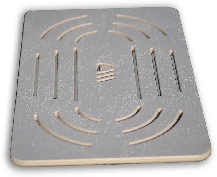 Pedana antiscivolo in legno 96 x 58 ideale per piatto 120 x 70/80 tortora