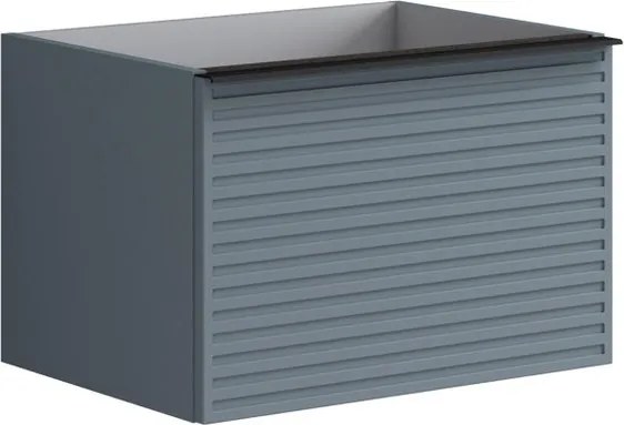 Mobile da bagno sospeso sotto lavabo L 60 x H 40 x P 45.5 cm indaco, 2 cassetti Pixel stripes