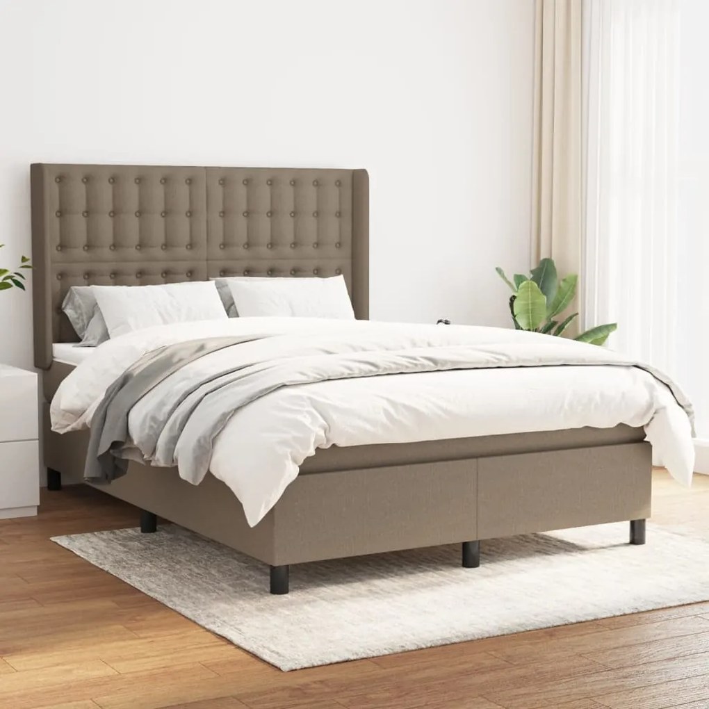 Giroletto A Molle Con Materasso Tortora 140x200 Cm İn Tessuto /