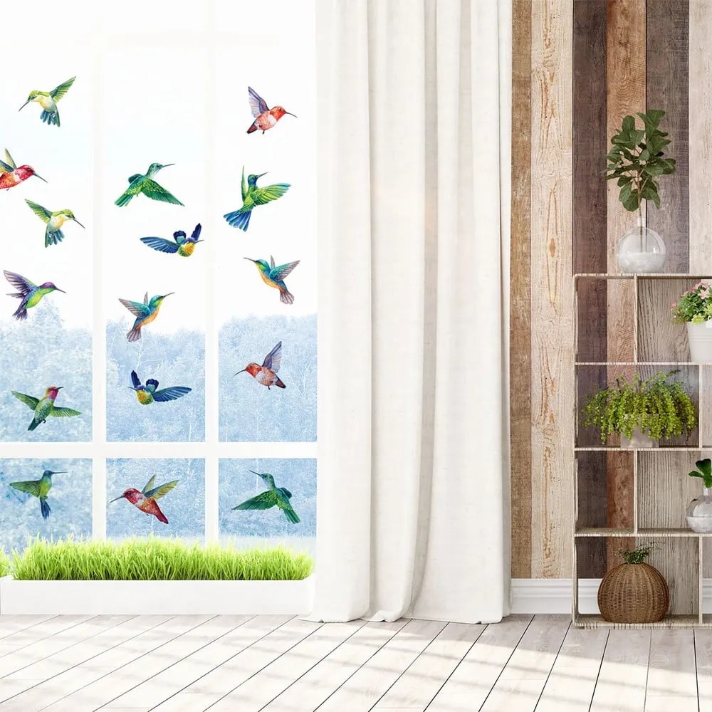 Set di adesivi per finestre 20 pezzi 40x60 cm Hummingbirds - Ambiance