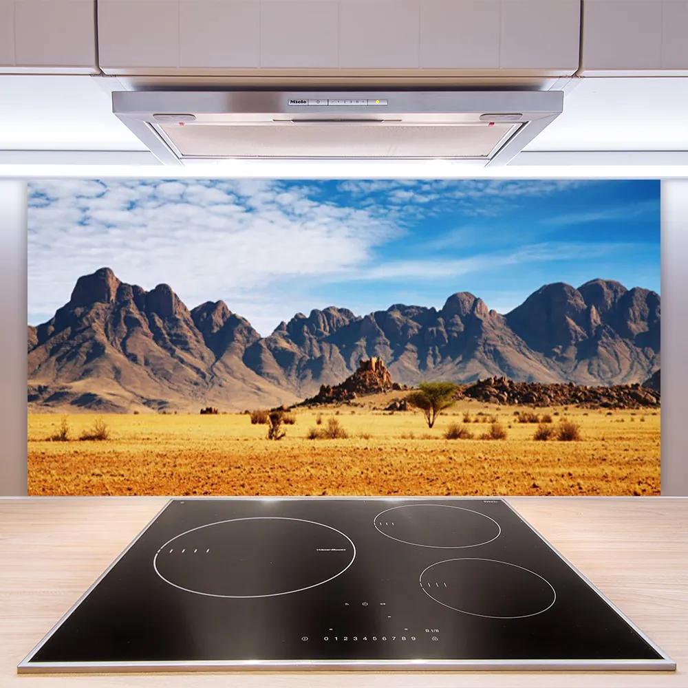 Pannello cucina paraschizzi Paesaggio delle montagne del deserto 100x50 cm