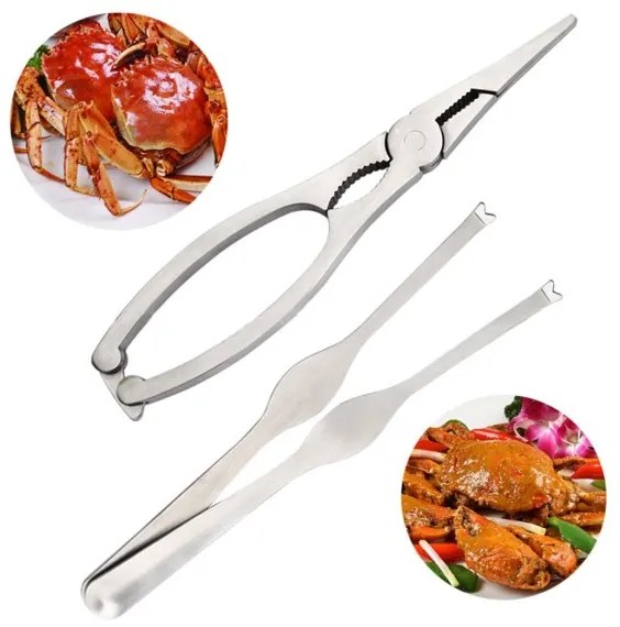 Trade Shop - Kit Per Crostacei Pinza Scavino Apri Aragosta Granchio Astice Cucina Casa