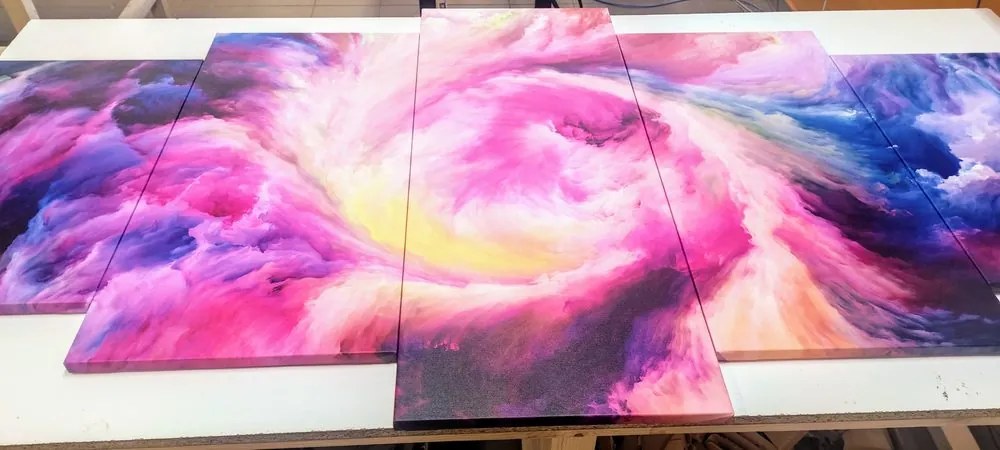 Quadri 5 pezzi – Spirale colorata