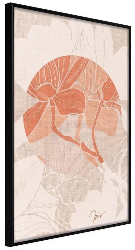 Poster  Flowers on Fabric  Cornice Quadri Cornice nera, Larghezza x Altezza Home decor 30x45