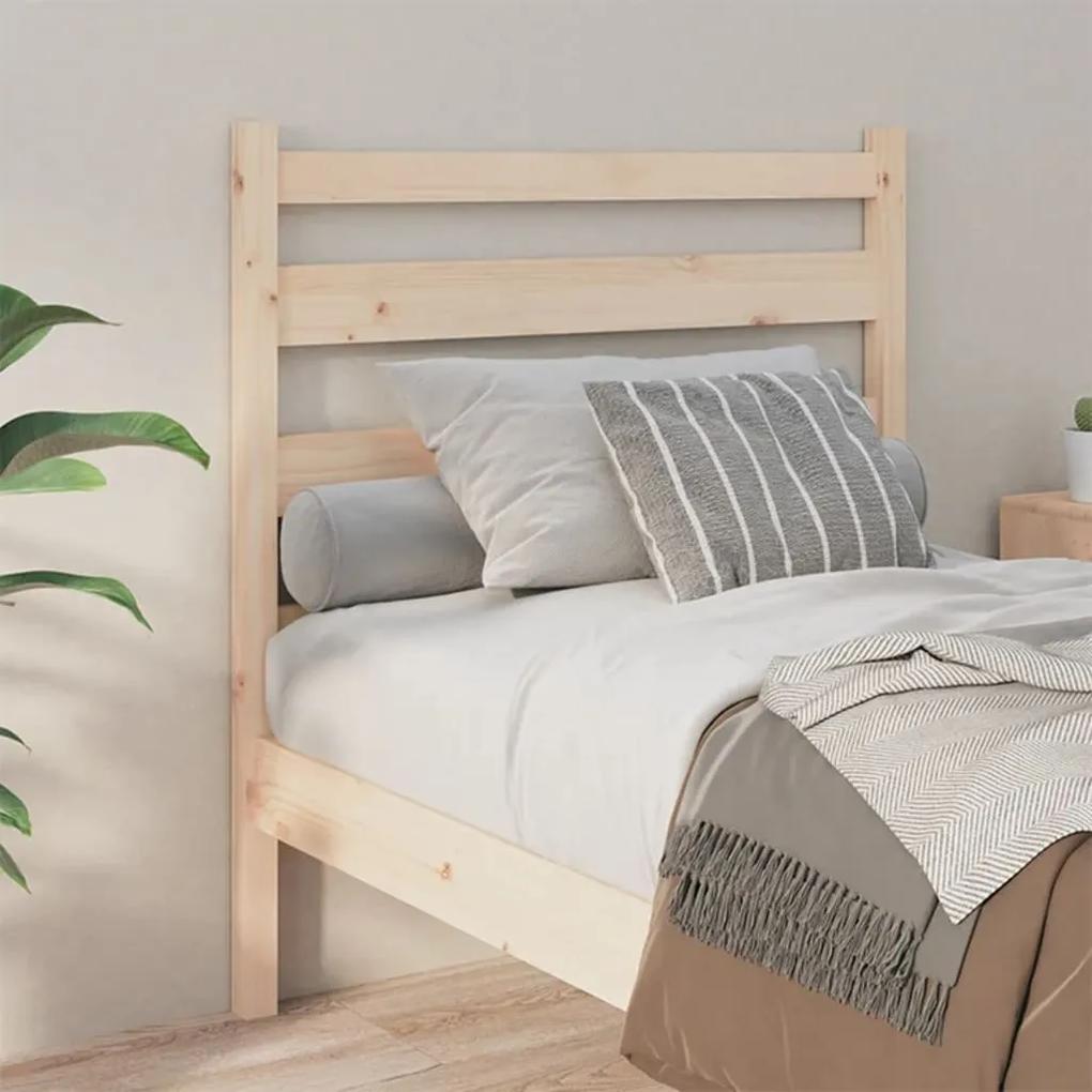 Testiera per letto 106x4x100 cm in legno massello di pino