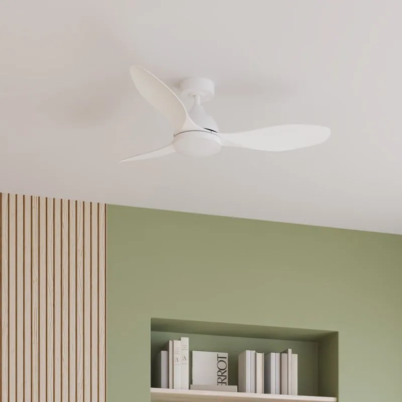 Ventilatore da soffitto Amos bianco, Ø 122 cm, CCT, dimmerabile, INSPIRE IP20