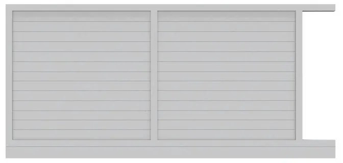 Cancello manuale scorrevole ALBA Maia120 Close in alluminio, reversibile, L 350 x H 190 cm, di colore bianco