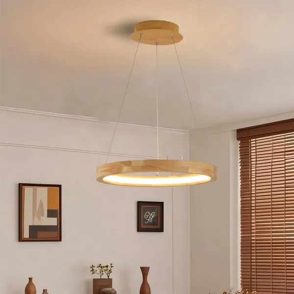 Brilagi - Lampadario LED a sospensione con cavo UMEA WOOD LED/30W/230V Ø 40 cm in legno