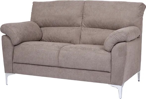 Divano in tessuto a 3 posti 186 cm con braccioli imbottito GIADA Tortora