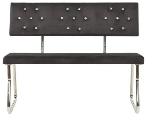 Panca 110 cm in Velluto Grigio Scuro