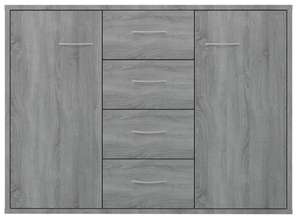 Credenza grigio sonoma 88x30x65 cm in legno multistrato