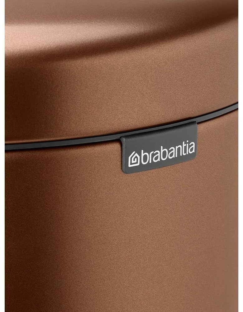 Cestino per la spazzatura color bronzo in acciaio con pedale 30 l NewIcon – Brabantia