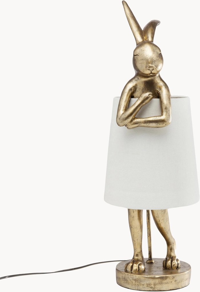 Lampada rosa da tavolo grande di design Rabbit