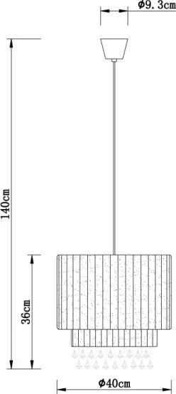 Globo 15099N - Lampadario a sospensione con filo PYRA 1xE27/60W/230V