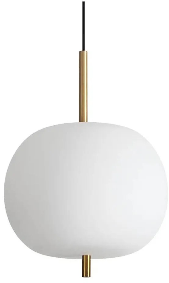 Ideal Lux - Lampadario LED a sospensione con filo UMILE LED/20W/230V diametro 30 cm CRI 90 ottone/bianco