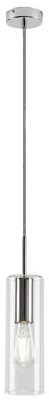 Rabalux 72048 - Lampadario a sospensione con filo ESTA 1xE27/40W/230V limpido/cromo