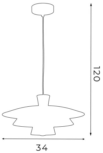 Lampadario a sospensione con filo PLATO 1xE27/15W/230V ottone/oro