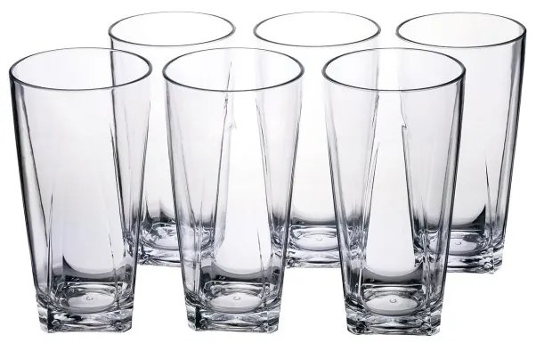 VESTA Set 6 bicchieri TUMBLER alti - in 2 varianti TRASPARENTE