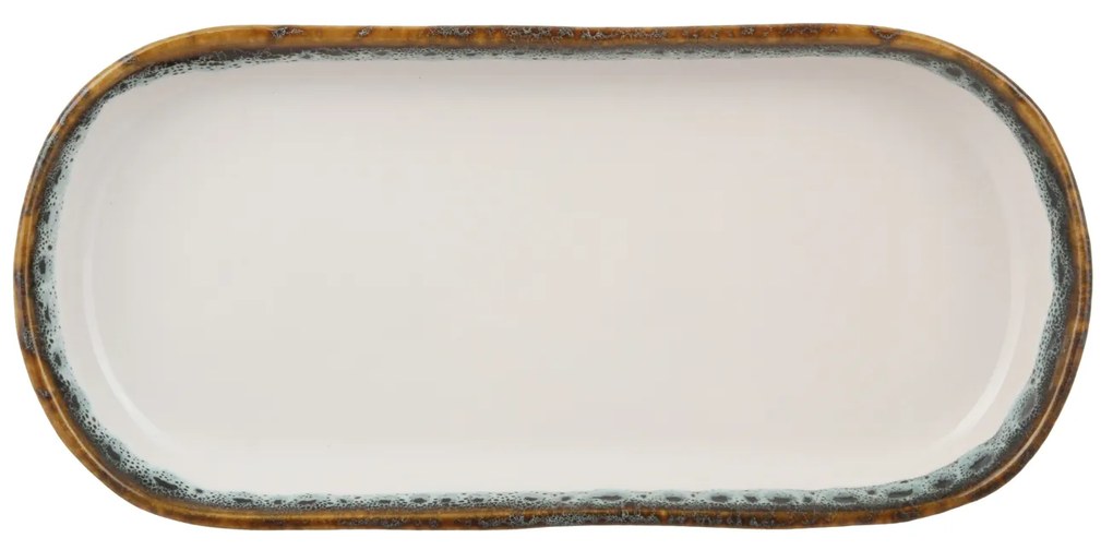 Piatto portata ovale 27x12,6 cm effetto acqua Ocean