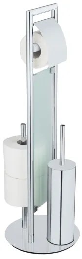 WENKO 25384100 - Set WC SULMONA 25x76 cm argento/nero