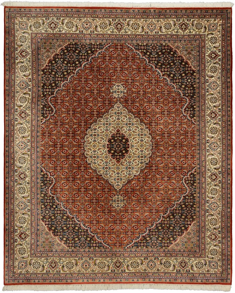 Tabriz Tappeto orientale 250x200 Rosso (Indian) Annodato A Mano