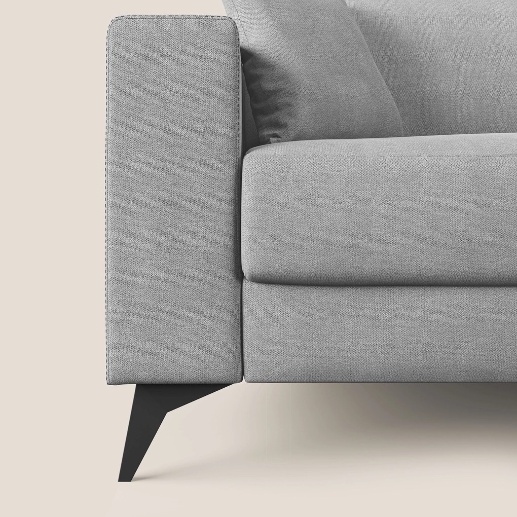 Pegaso divano letto angolare con poggiatesta reclinabili e rivestimento impermeabile T02 grigio chiaro