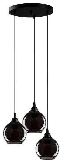 Lampadario su corda SMOKED 3xE27/40W/230V