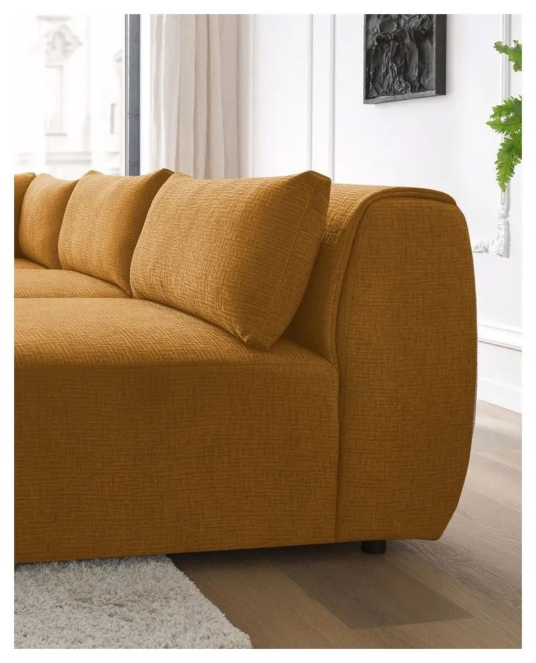 Divano angolare (variabile) in colore senape Jeanne - Bobochic Paris