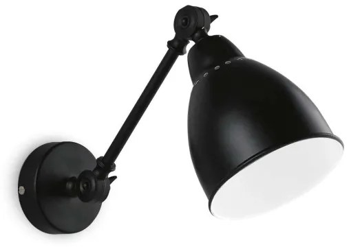 Ideal Lux - Lampada da parete NEWTON 1xE27/42W/230V nera