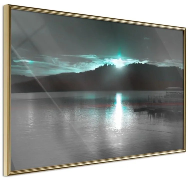 Poster  Aurora at the Horizon  Cornice Quadri Cornice d'oro, Larghezza x Altezza Home decor 45x30