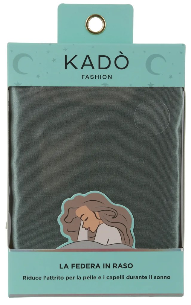 Federa in raso smeraldo 50x80 cm